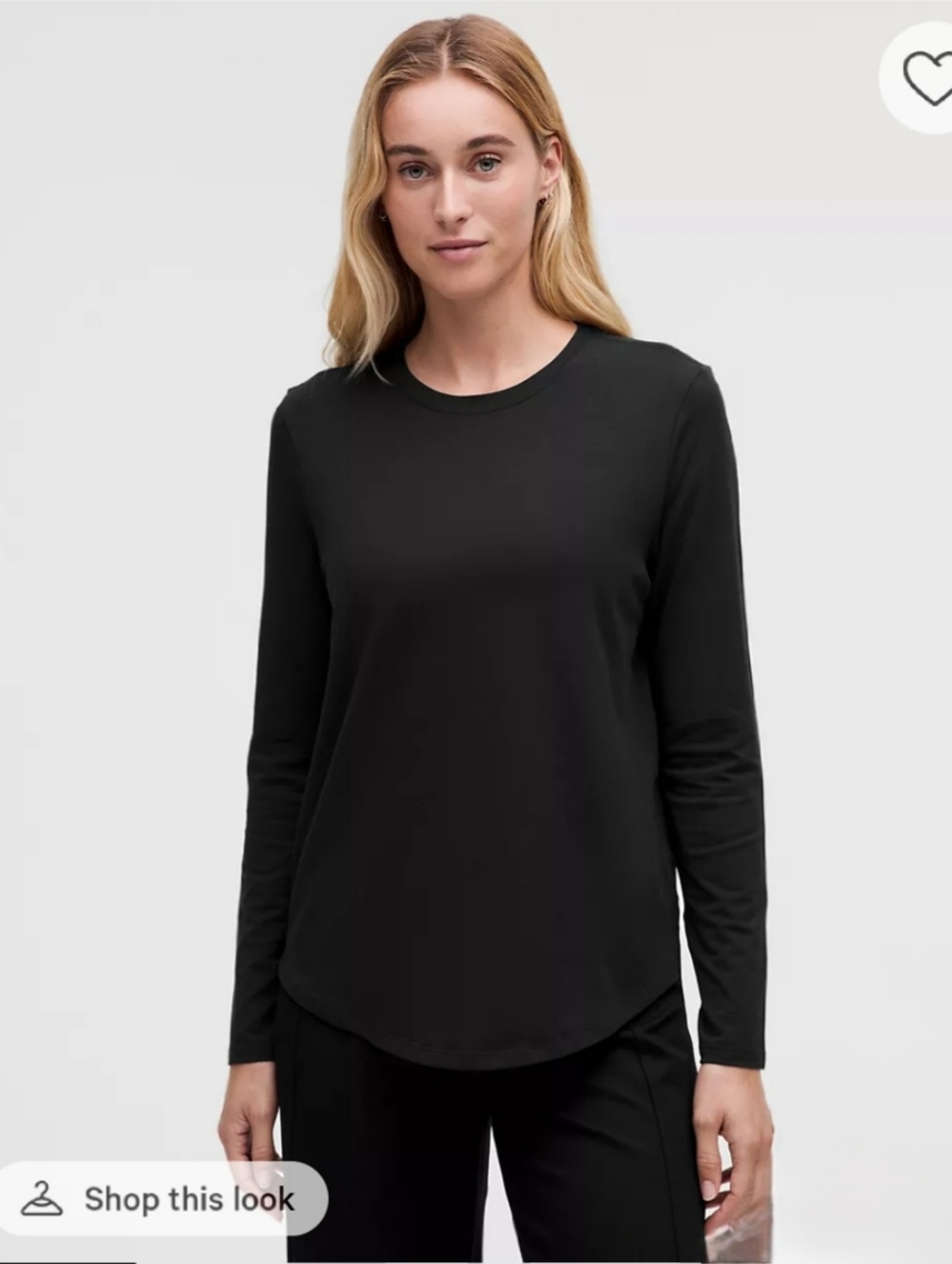 Lululemon Love Long Sleeve Shirt Yoga Athleisure Black Size 10 NWT